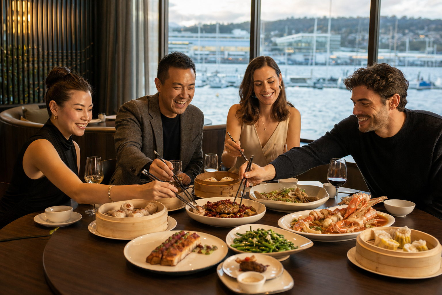 Chinese banquet with Tasmanian seafood, dim sum and shared Cantonese dishes