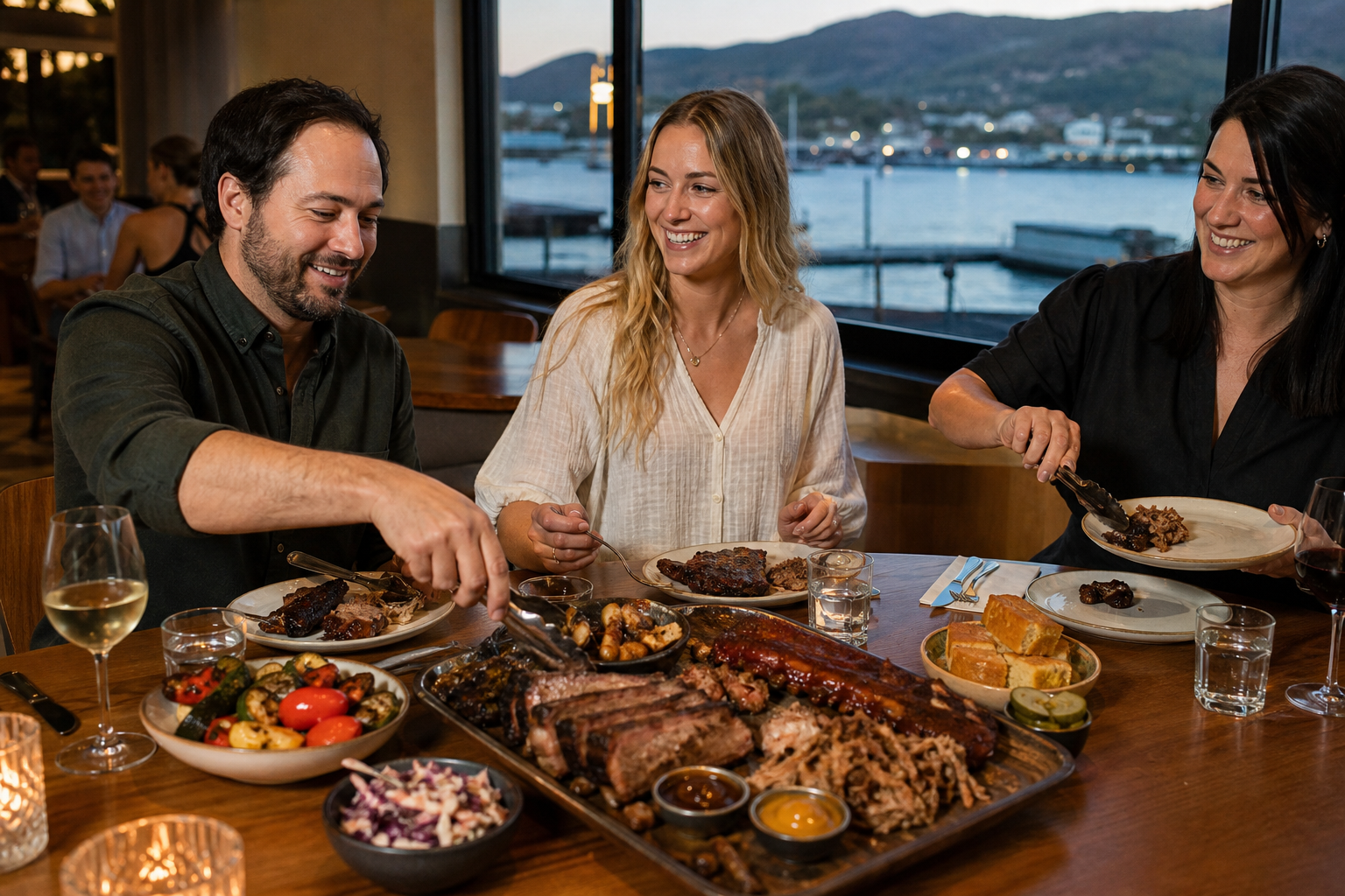 Slow-smoked Tasmanian brisket, pork ribs and shared smokehouse dishes